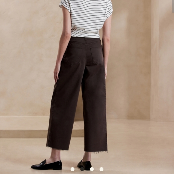Banana Republic Denim - Banana Republic wide leg crop size 00 24 tall